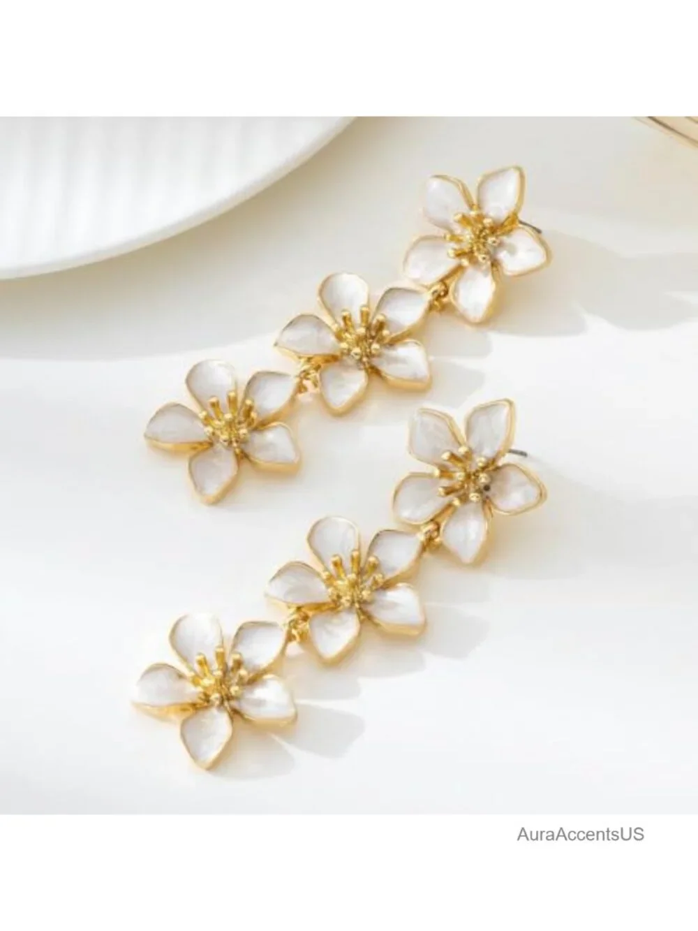 Boho Floral Statement Drop Earrings Women Zinc Flower Jewelry Party